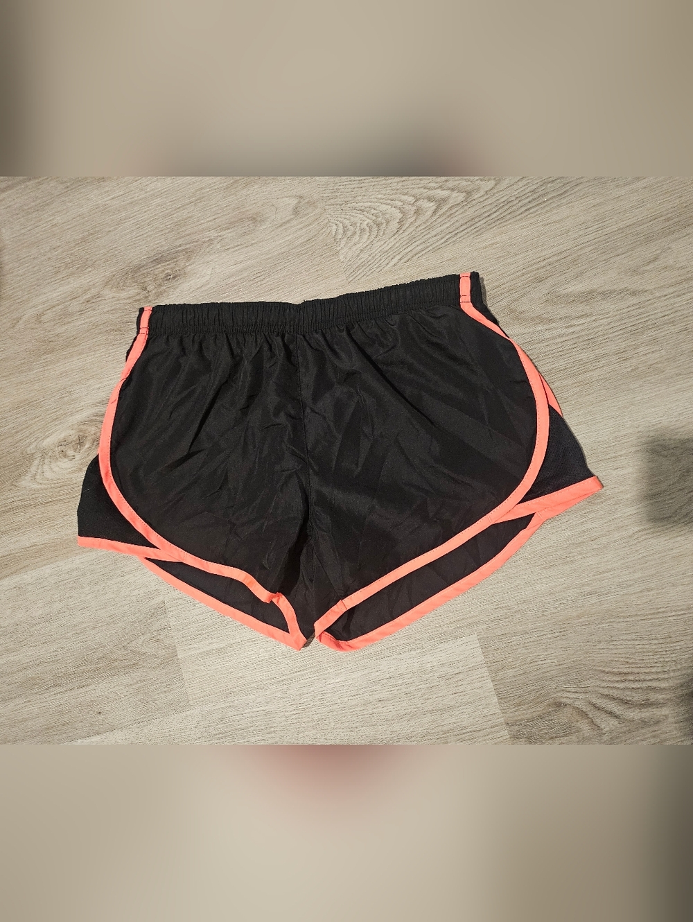 Black Women’s Athletic Shorts with Coral Trim EUC